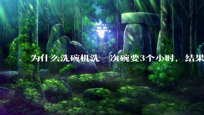 为什么洗碗机洗一次碗要3个小时，结果还是那么多年轻人决定要买一台放在家里？